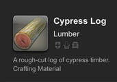 A rare and valuable wood from the Central Shroud, said to create an unusually long-burning firewood. Many tell tales of the cypress tree granting eternal life. Resilient to decay and vilekin infestation.